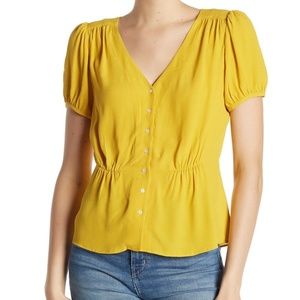 J. CREW Button-up Peplum Top